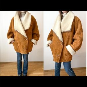 Vintage shearling and suede Cristiano di Thiene coat